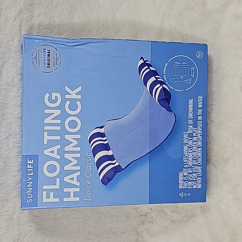 Sunnylife Floating Blue Hammock 45.5" x 28"